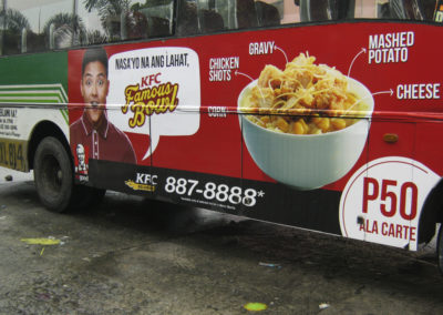 KFC Axle to Axle Bus Ad